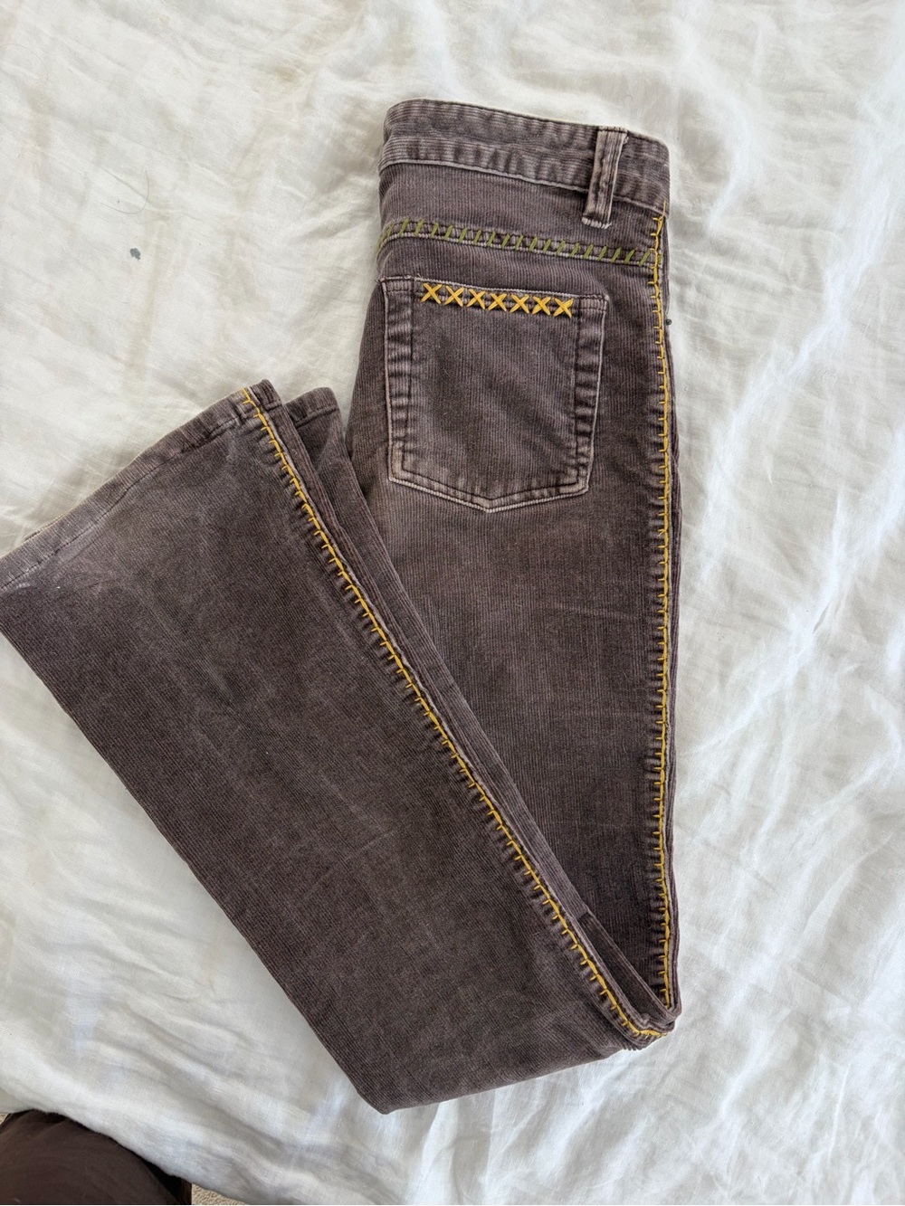Y2K Mary-Kate and Ashley embroidered brown corduroy pants size 4